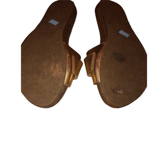 Blowfish Malibu Women's Brown Gold Faux‎ Leather Strappy Sandals Size 7.5 - Picture 7 of 9